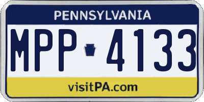 PA license plate MPP4133