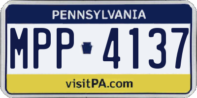 PA license plate MPP4137