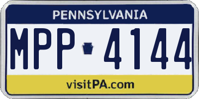 PA license plate MPP4144