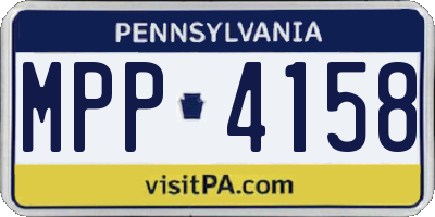 PA license plate MPP4158