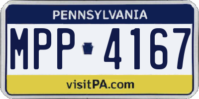 PA license plate MPP4167