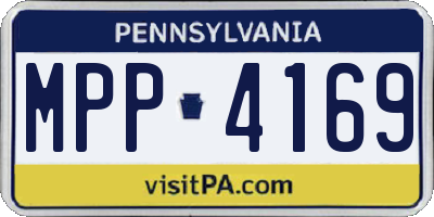 PA license plate MPP4169