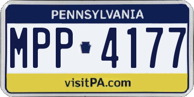 PA license plate MPP4177