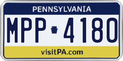 PA license plate MPP4180