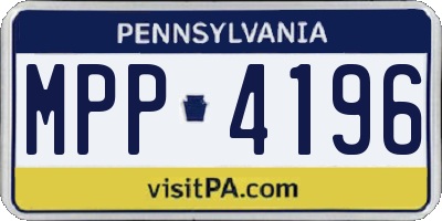 PA license plate MPP4196
