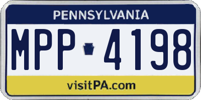 PA license plate MPP4198