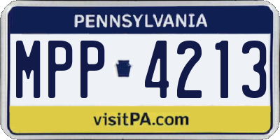 PA license plate MPP4213