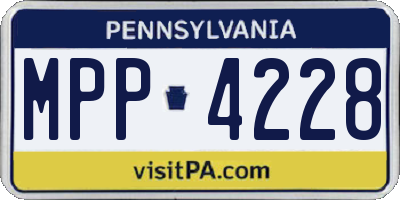 PA license plate MPP4228