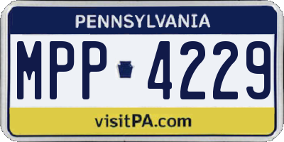 PA license plate MPP4229