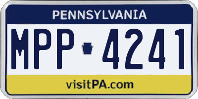 PA license plate MPP4241