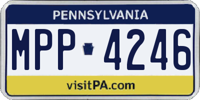 PA license plate MPP4246