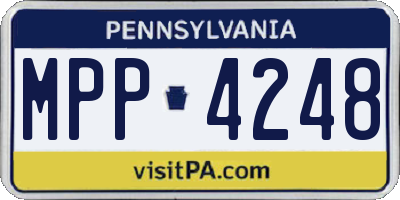 PA license plate MPP4248