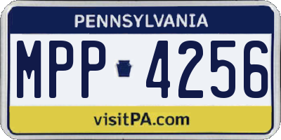 PA license plate MPP4256