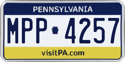 PA license plate MPP4257