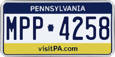 PA license plate MPP4258