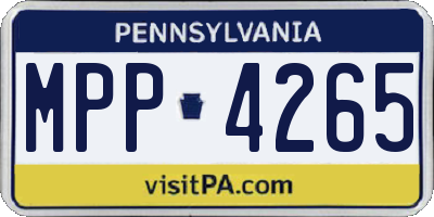 PA license plate MPP4265