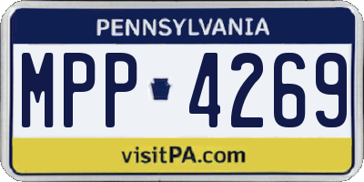 PA license plate MPP4269