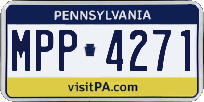 PA license plate MPP4271