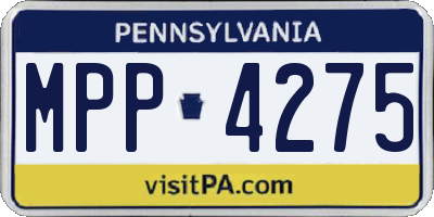 PA license plate MPP4275
