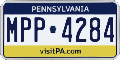 PA license plate MPP4284