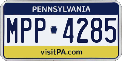 PA license plate MPP4285