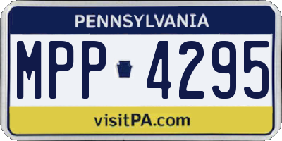 PA license plate MPP4295