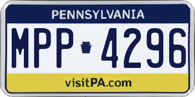 PA license plate MPP4296