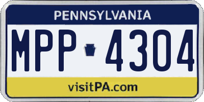 PA license plate MPP4304