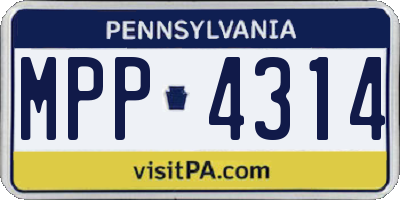 PA license plate MPP4314