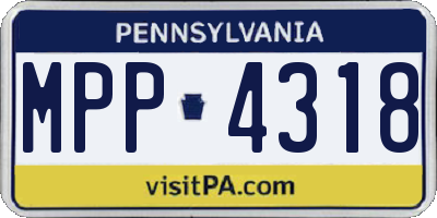 PA license plate MPP4318