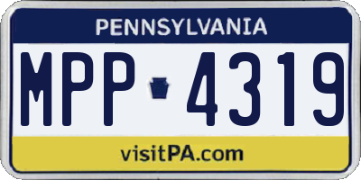 PA license plate MPP4319