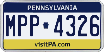PA license plate MPP4326