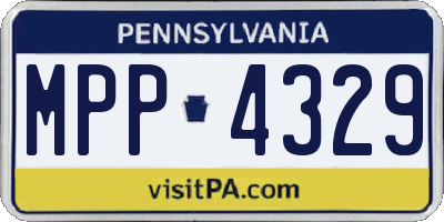 PA license plate MPP4329