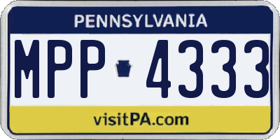 PA license plate MPP4333