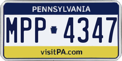 PA license plate MPP4347