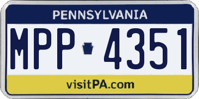 PA license plate MPP4351