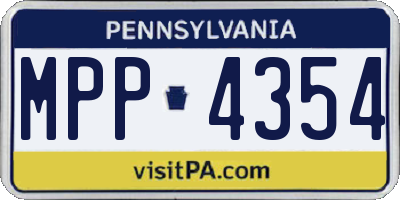 PA license plate MPP4354
