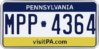 PA license plate MPP4364