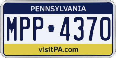PA license plate MPP4370