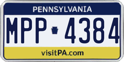 PA license plate MPP4384