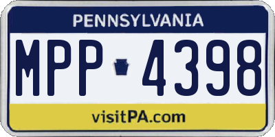 PA license plate MPP4398