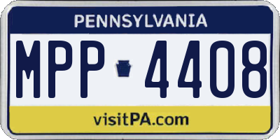 PA license plate MPP4408