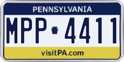 PA license plate MPP4411