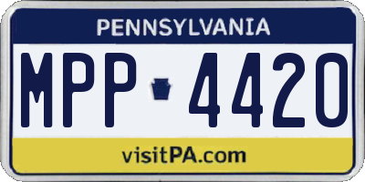 PA license plate MPP4420