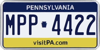 PA license plate MPP4422