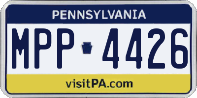 PA license plate MPP4426