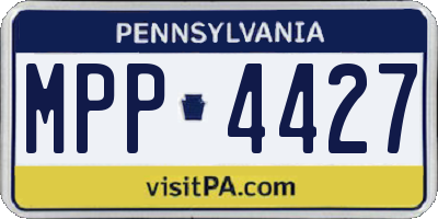 PA license plate MPP4427