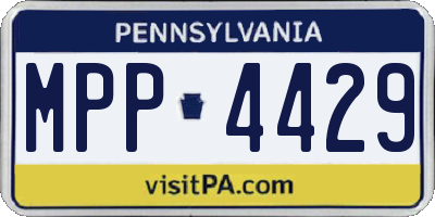 PA license plate MPP4429