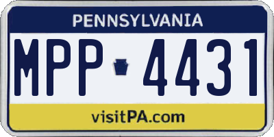 PA license plate MPP4431