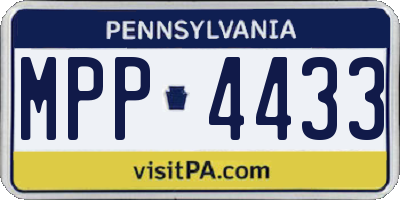 PA license plate MPP4433
